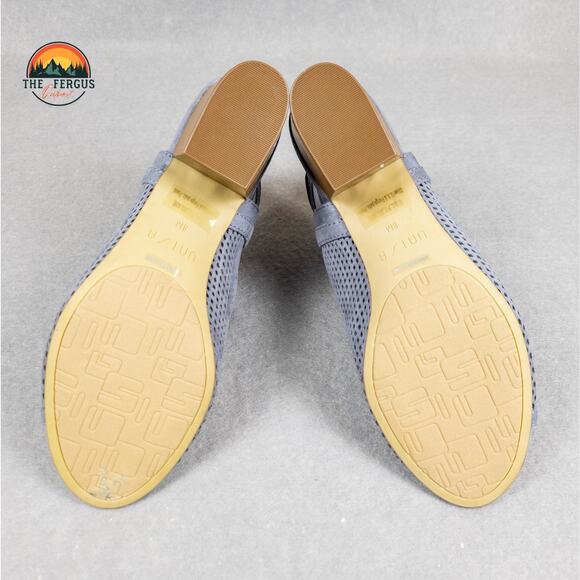 NWOT Unisa Casual Sandal Womens Sling Open Toe Mesh Shoe Block Heel Blue Size 8M - Picture 6 of 12